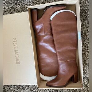 Steve Madden Tan Heeled Boots for Women